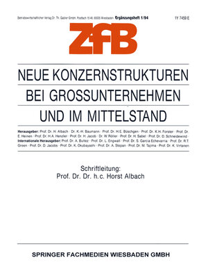 cover image of Neue Konzernstrukturen bei Großunternehmen und im Mittelstand